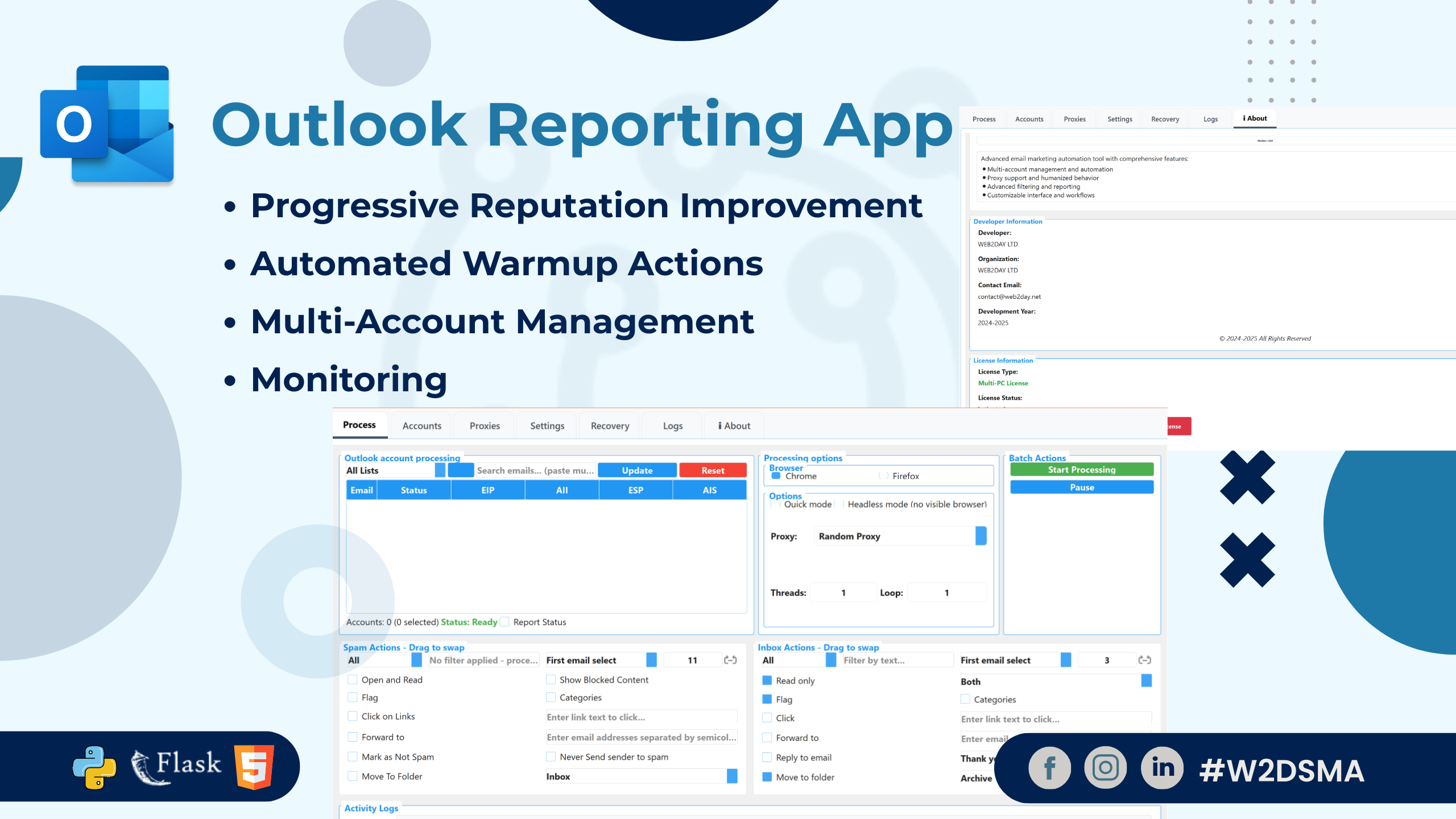 Application de Reporting Outlook